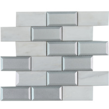 European Style Hotel Decorative Glass and Marble Mosaic Tile Sheets